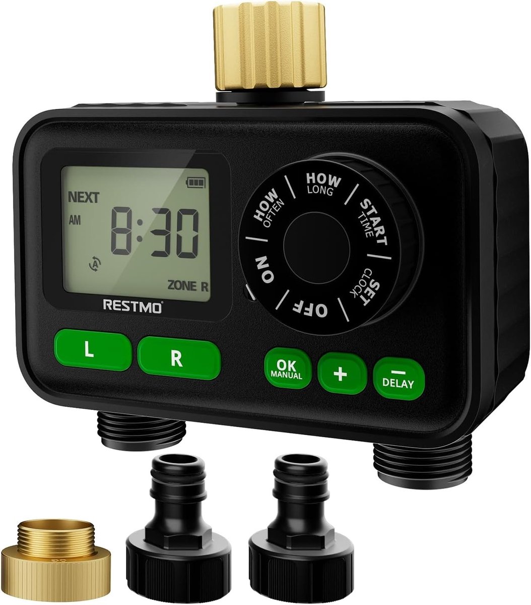2-Zone RF Irrigation Computer - Digitale Timer voor Efficiënte Tuinirrigatie, 2 Stuks