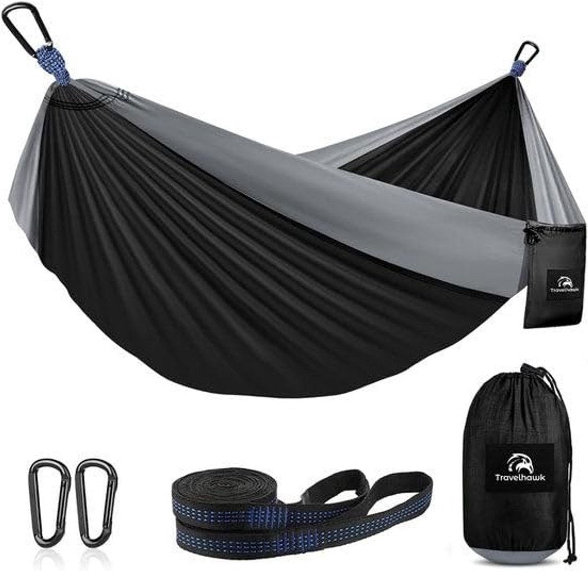Solidchoice - 2-Persoons Reis Hangmat met Draagtas en 225 kg Draagcapaciteit