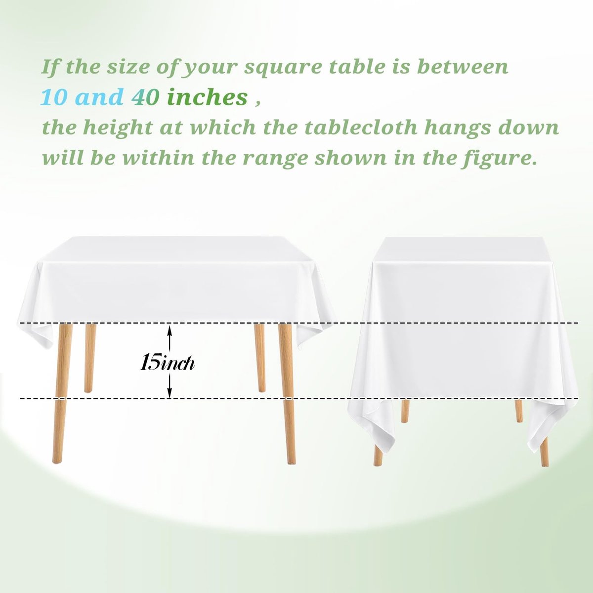 Solidchoice - Set van 12 Vierkante Tafelkleden - Wasbare Polyester 52 x 52 Inch voor Feesten en Dinners