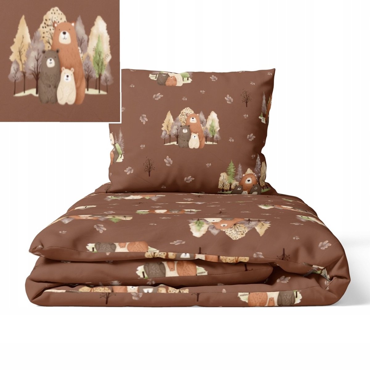 Kinderbeddengoed 100x140cm 2-delig, Katoen, Berenprint