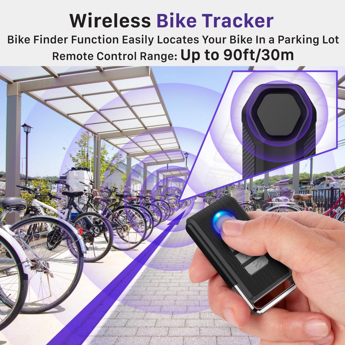 Fietsalarm Anti-Diefstal – 113 dB Sirene – Afstandsbediening – Waterdicht – Vibratiesensor voor E-bike & Scooter