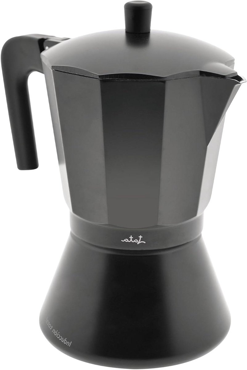 Koffiezetapparaat - Espresso Maker - Italiaanse Koffie - Geschikt Alle Warmtebronnen - 6 Kopjes - Zwart