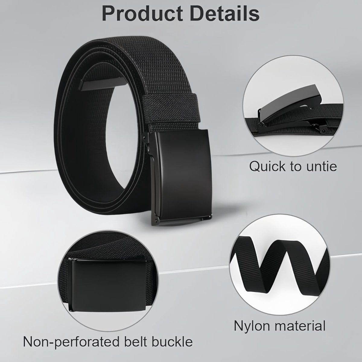 Flintronic Canvas Web Riem voor Mannen - Militaire Tactische Verstelbare Nylon Stoffen Riem Met Flip-Top Solide Gesp - ShopVlot
