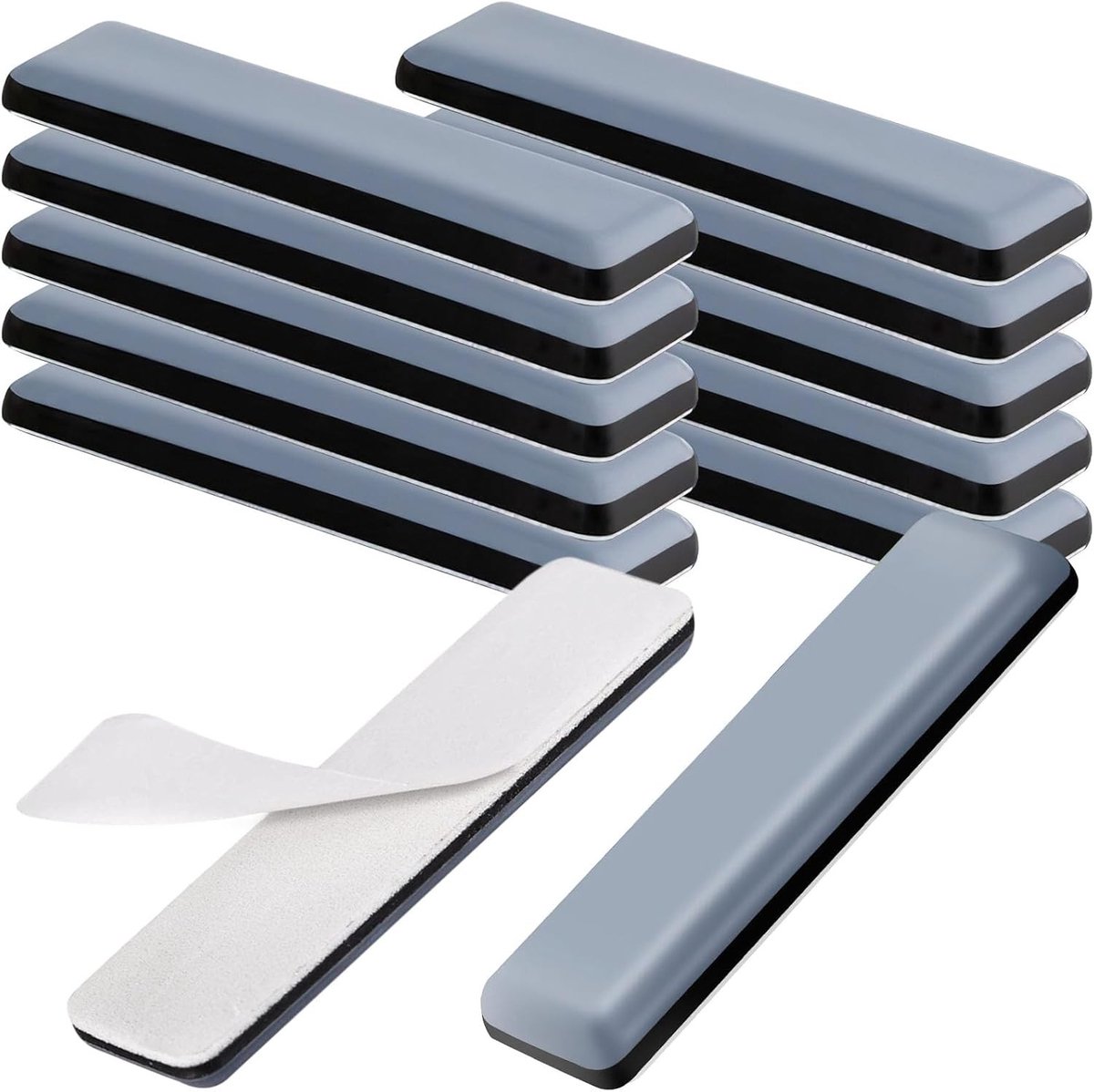 Zelfklevende Meubelpootglijders 12 Stuks 19 x 70 mm - Geluidsdempende Bescherming voor Parket, Tegels en Laminaat - Krassen Voorkomen voor Stoelen, Banken en Zware Meubels
