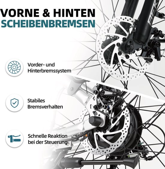 26 inch Elektrische stadsfiets - 36V 14.5AH Accu - Actieradius Tot 75Km- Hoge instap frame - Shimano 7 versnellinge- 45Nm - Met achterlicht - LCD Display - Geveerde zadelpen - City Commuter EBike - Elektrische Fiets voor heren en dames - Zilver — afbeelding 5