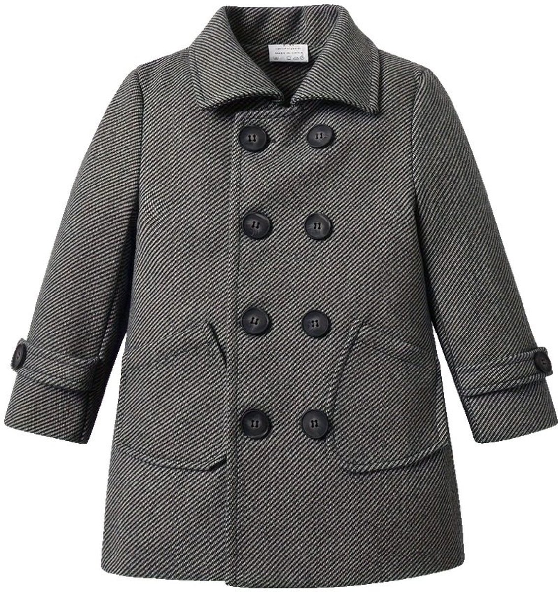 Currero Mantel Jongens Tussenmantel Jongen Winter Jas Mantelpakje Trenchcoat Overjas Overcoat Winterjas 4 Jaar Grijs