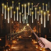 20 Stuks Kerstmis Zwevende Kaarsen Met Afstandsbediening - Magische Hangende Kaars Met Timer - Flikkerende - Warm Licht Zwevende Kaarsen - Halloween, Kerstmis, Verjaardagsfeestdecoratie
