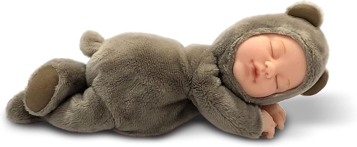 Baby Pop - Knuffelbeer Pop - Kinderspeelgoed - Milieuvriendelijk Ontwerp - 23 cm - Bruin