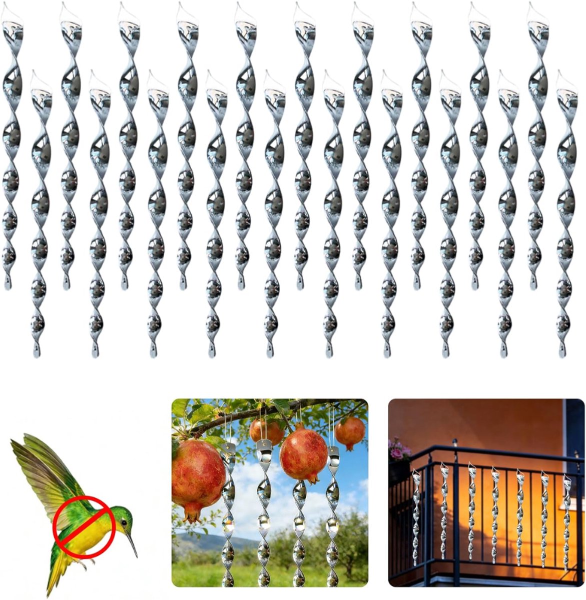 ZRNS® Vogelafweer - Reflecterend - Vogelreflectoren - Vogelverjager - Duivenverjager - 20 Stuks