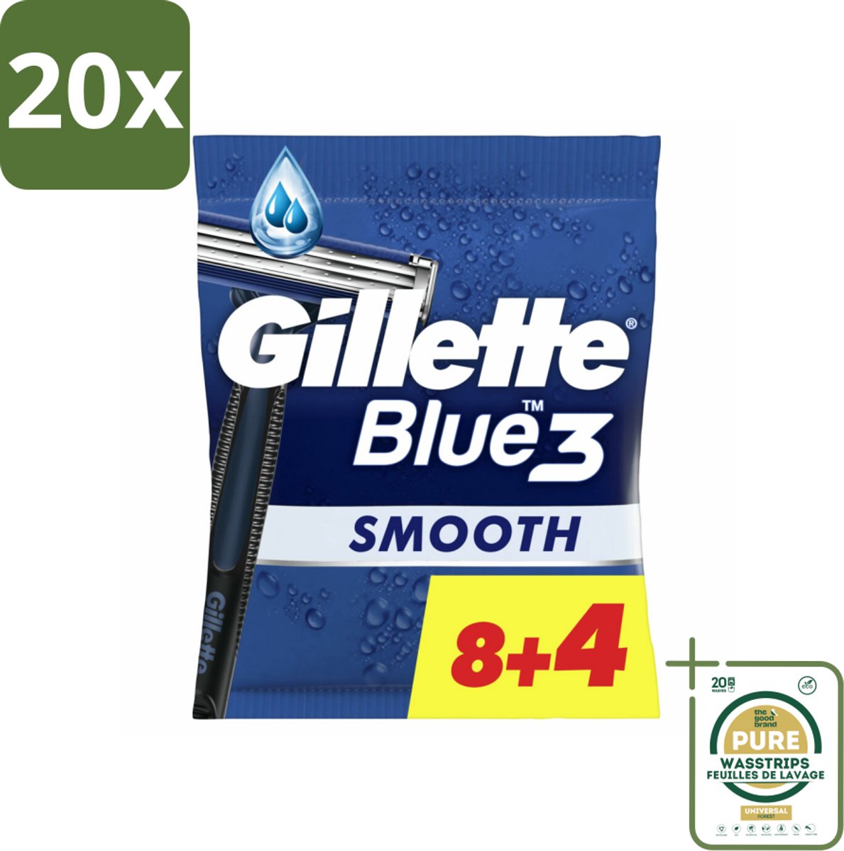 20 x Gillette Wegwerpmesjes Blue III 12 stuks per verpakking - Grootverpakking - Scheermesje - Scheermes - Scheerbeurt - Scheerhandvat - Scheerhoofd