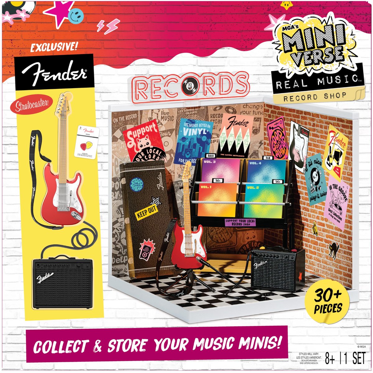 MGA's Miniverse Real Music Platenwinkel - Bouw- en displayset - ShopVlot