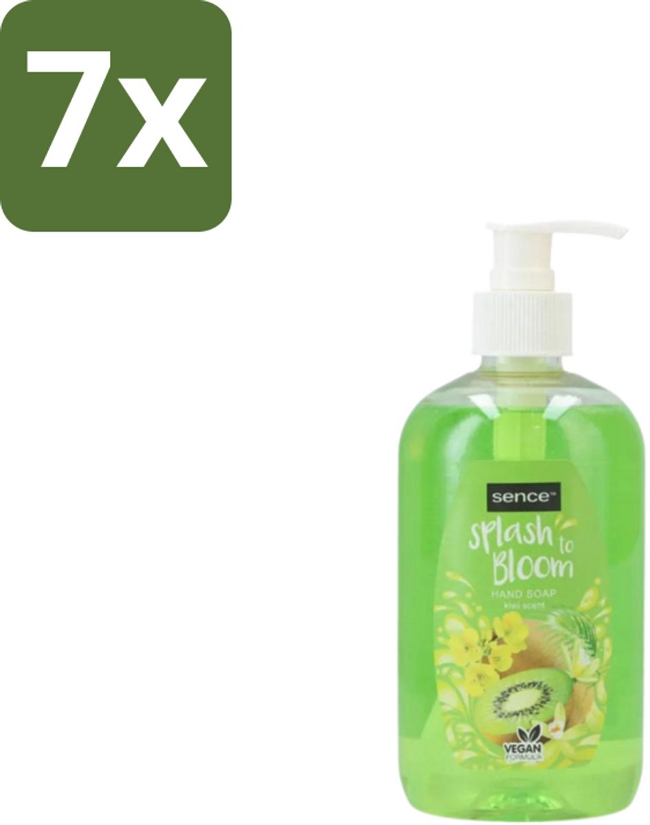 7 x Sence – Handzeep – Splash To Bloom Kiwi – 500 ml - Handzeep - Handwas - Kiwi Geur - Hygiëne - Huidverzorging