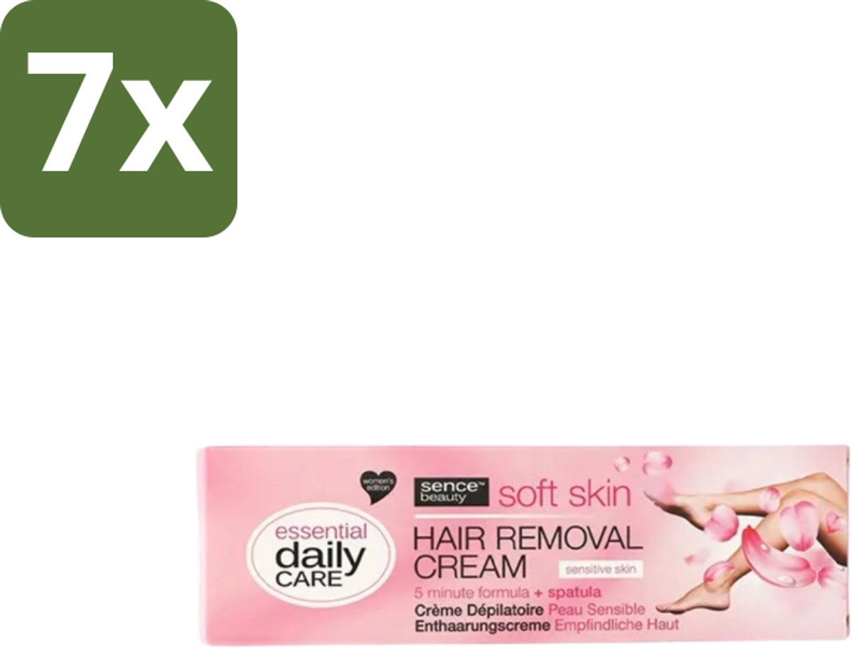 7 x Sence – Ontharingscrème – Gevoelige Huid – 150 ml - Ontharing Crème - Gevoelige Huid - Haartjes Verwijderen - Pijnloos Ontharen - Haartjes Oplossen