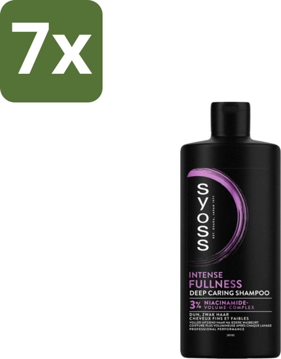 7 x Syoss – Shampoo – Intense Fullness – 440 ml - Volume Shampoo - Volumizing Shampoo - Fullness Shampoo - Fijn Haar Shampoo - Slap Haar Shampoo