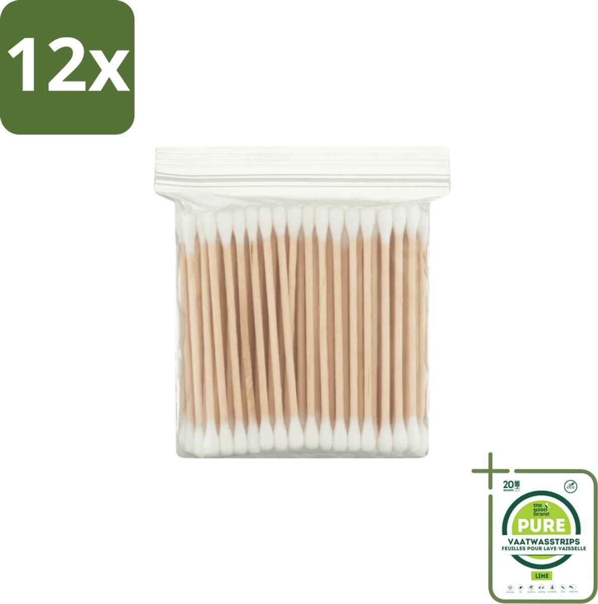 Wattenstaafjes – Hout – Verzorgend – Duurzaam - Voordeelverpakking - 12 stuks - Wattenstaafjes hout - Oorverzorging