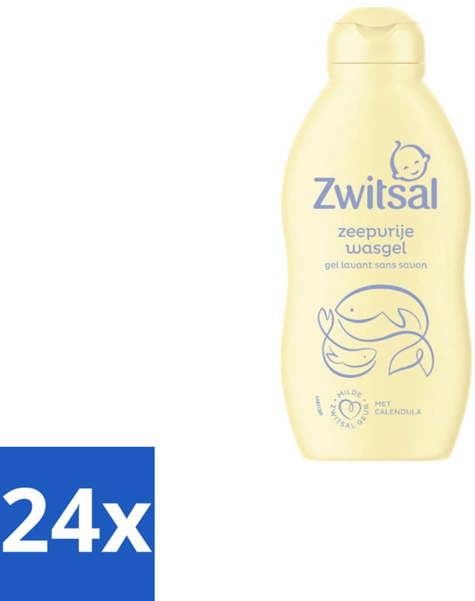 24 x Zwitsal Zeepvrije Wasgel 200 ml - Babywasgel - Zeepvrije Wasgel - Babyhuid - Wasgel Voor Baby - Anti-prik Wasgel