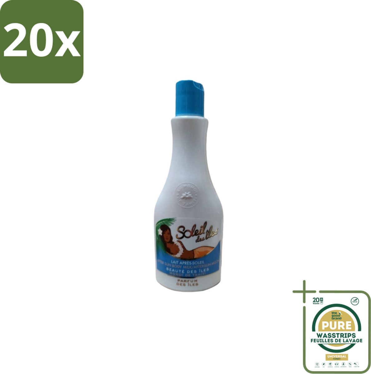 20 x Soleil des Îles – Aftersun Bodymilk – Monoï de Tahiti Kokos – 150 ml - Grootverpakking - Aftersun Bodymilk - Monoï De Tahiti - Zonverzorging - Huidherstel - Hydratatie Na Zon