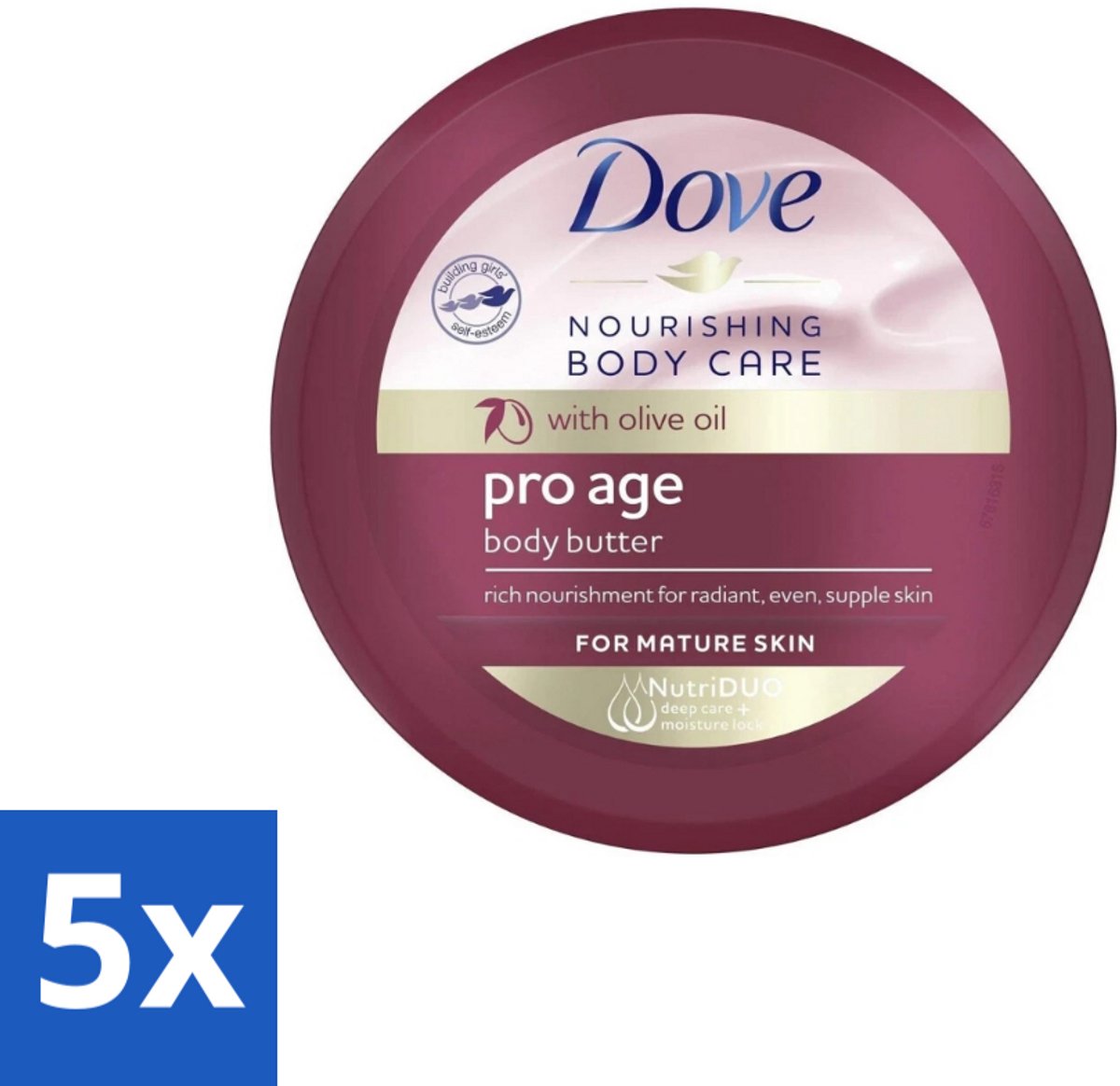Dove – Bodycrème – Pro Age – 250 ml - Bulkverpakking - 5 stuks