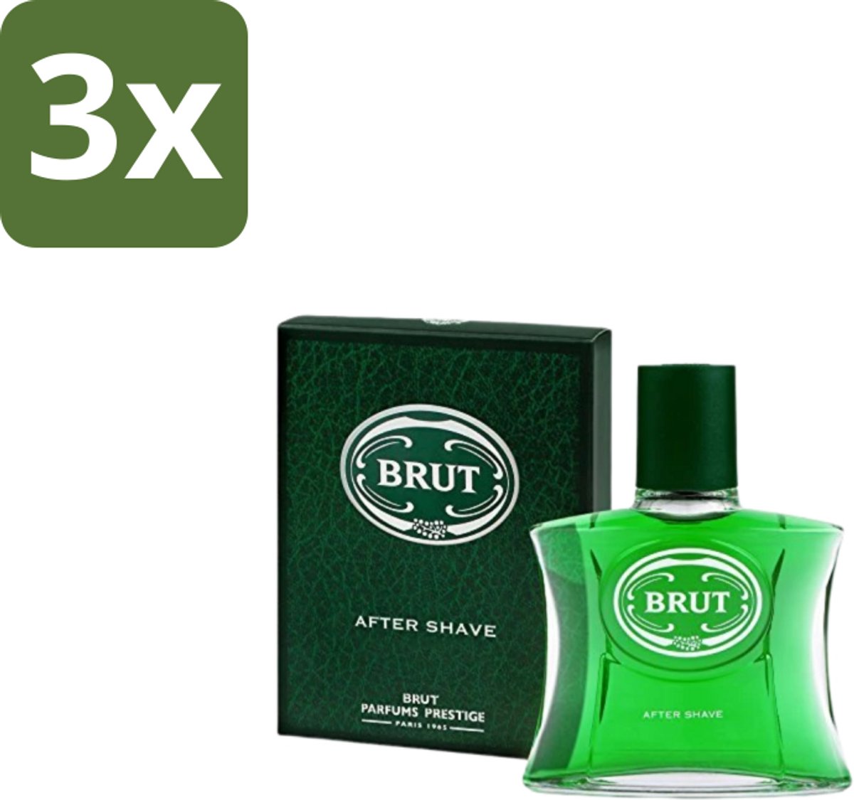 3 x Brut for Men – Aftershave Lotion – 100 ml - Aftershave - Herenverzorging - Klassieke Geur - Scheren - Huid Verzorging