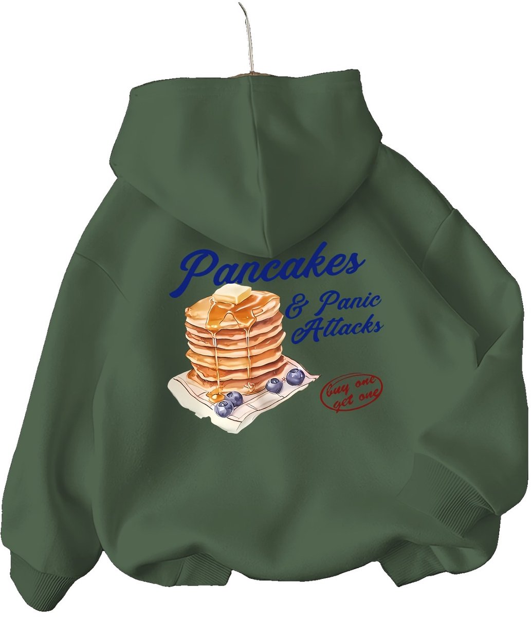 Currero Hoodie Dames Warme Hoodie Met Capuchon Comfortabele Sweater Casual Trui Pullover Damestrui Groen
