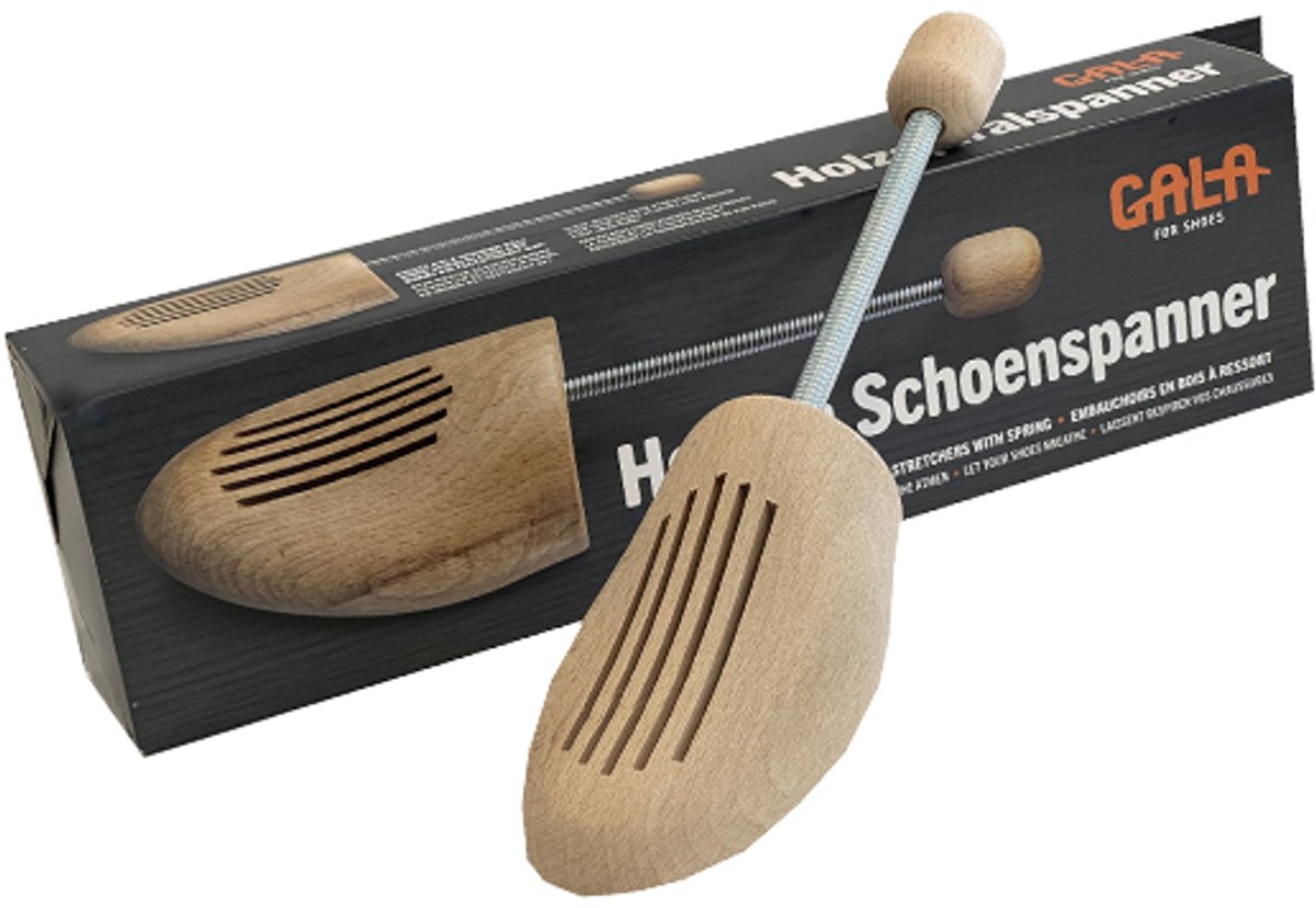 Gala houten schoenspanners (driedelig, beukenhout) maat 3-D 40/41