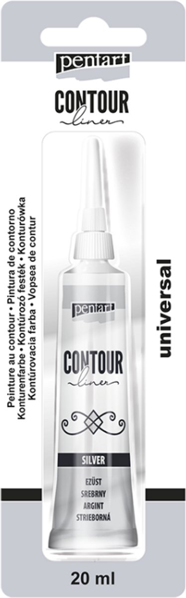 Pentart Universal Contour Liner 20 ml. - Silver