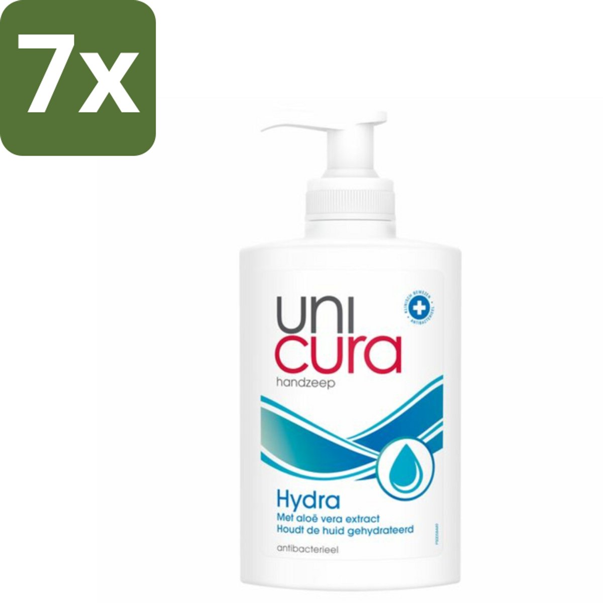 7 x Unicura Vloeibare Handzeep Hydra 250 ml - Handzeep - Hydra - Antibacterie - Hydratatie - Natuurlijke Handzeep
