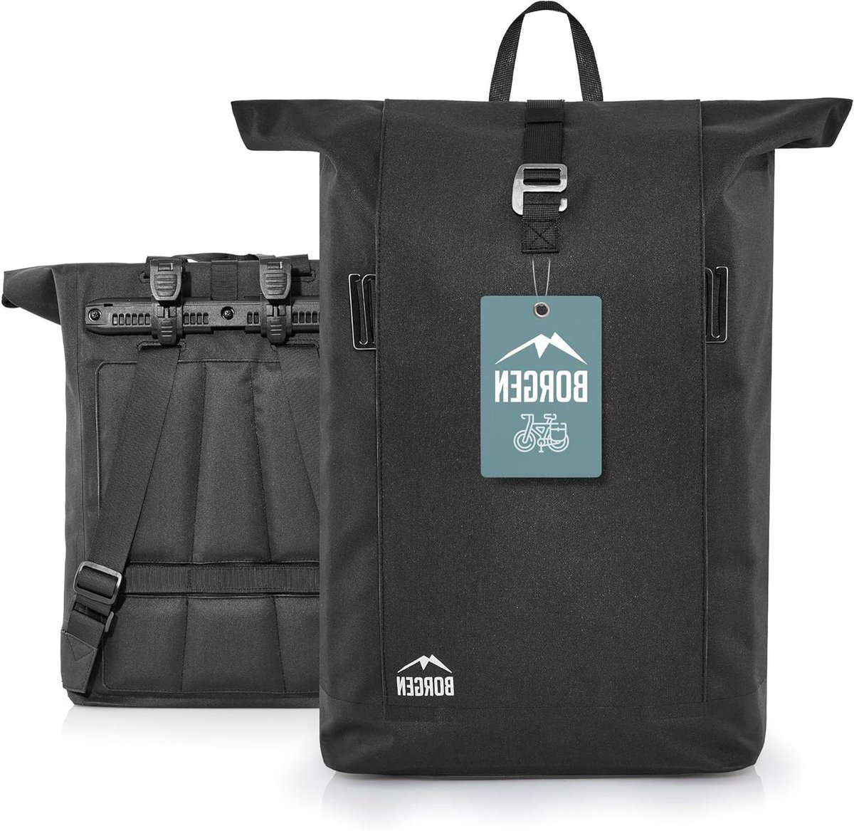 Fietstas Bagagedrager - Schoudertas Rugzak - Dagelijks Vervoer - Uitneembare Laptoptas - 28 Liter - Zwart