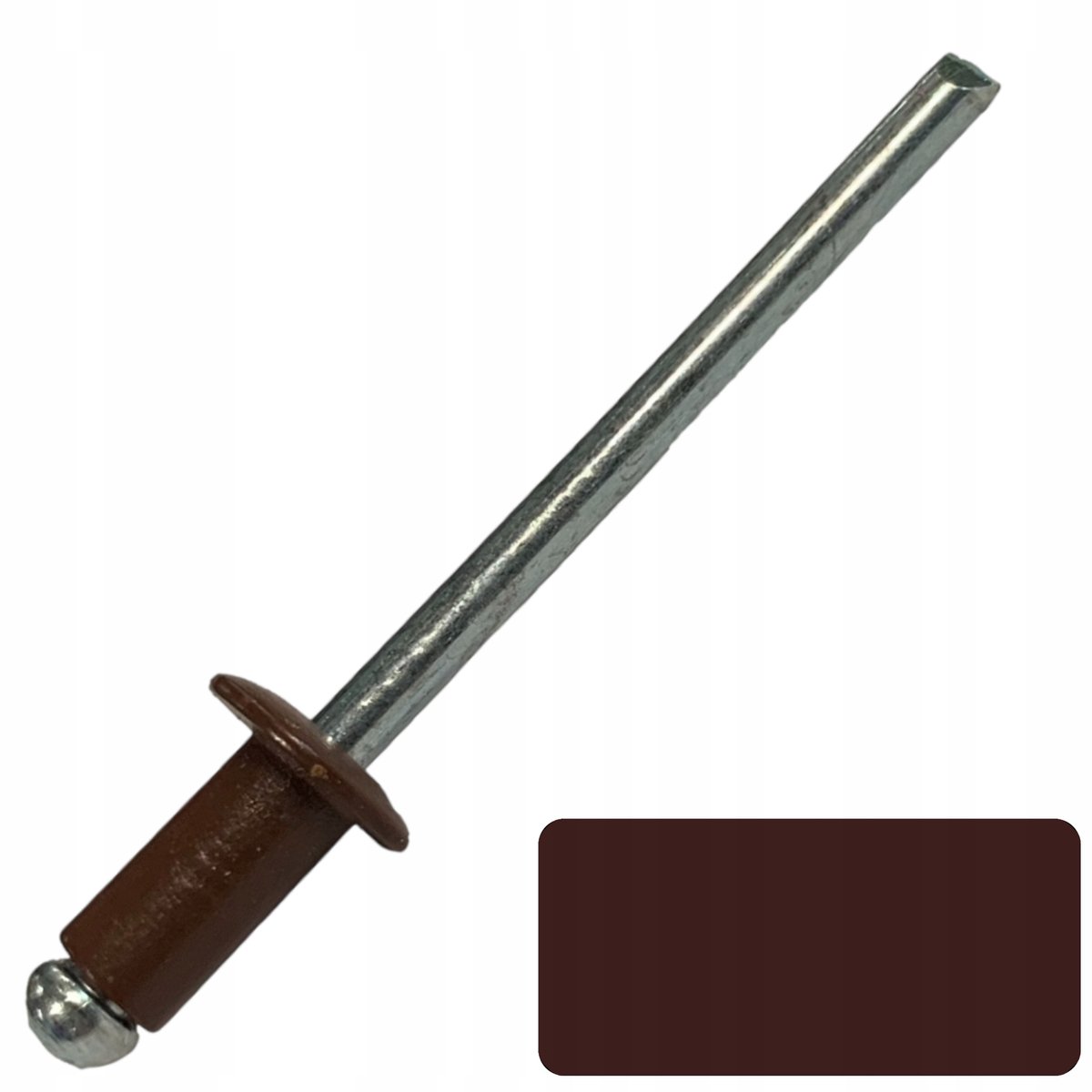100x Merkloze Blindklinknagels 4x8mm RAL8016 Mahonie Bruin