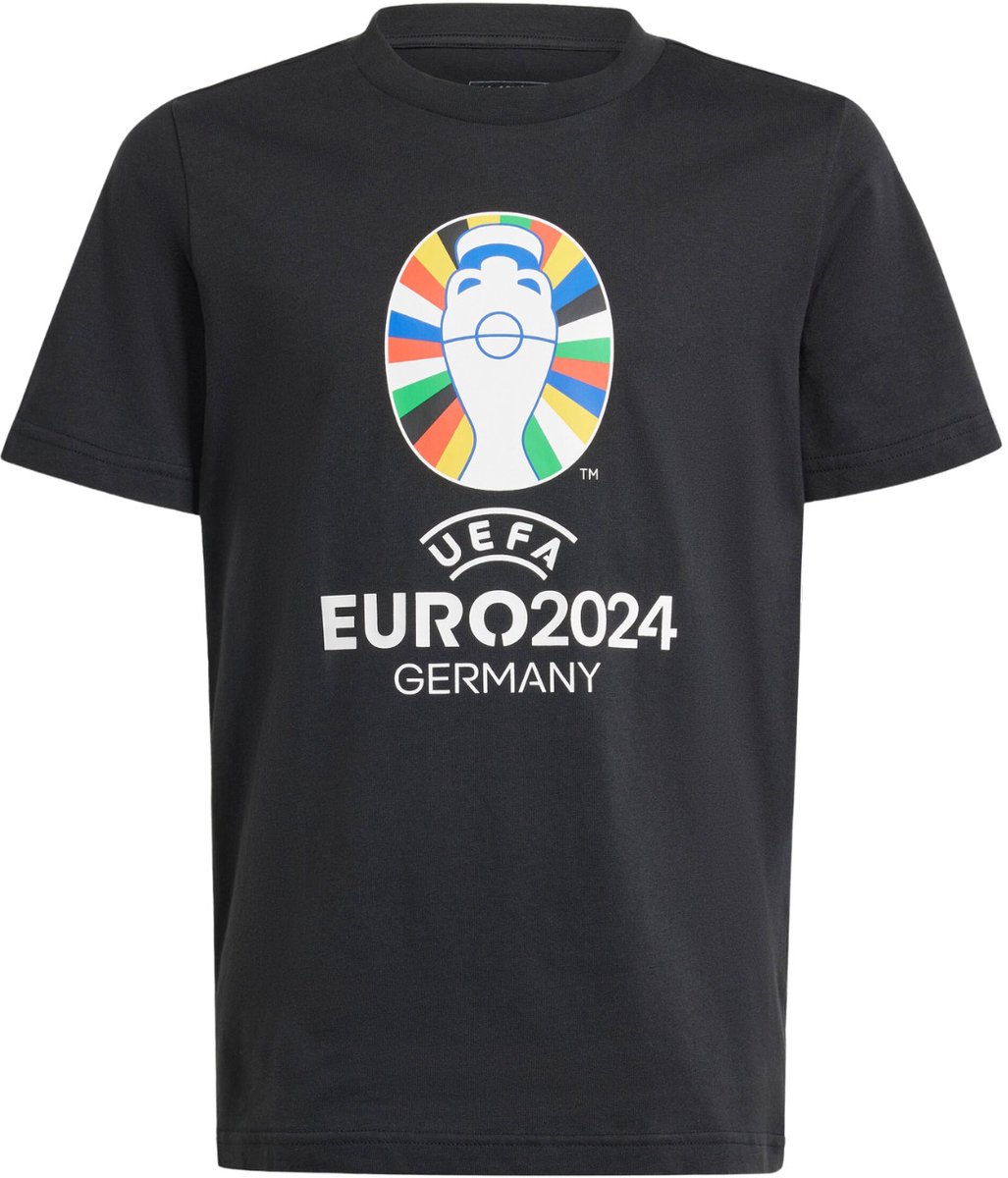 adidas T-shirt Kinderen Euro24 Zwart