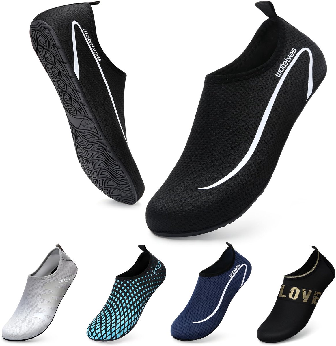 Waterschoenen Duikschoenen Badschoenen Dame Heren Antislip Superlicht Snel Drogen Surfen Strand Zwembad Uniseks（Linie - ShopVlot