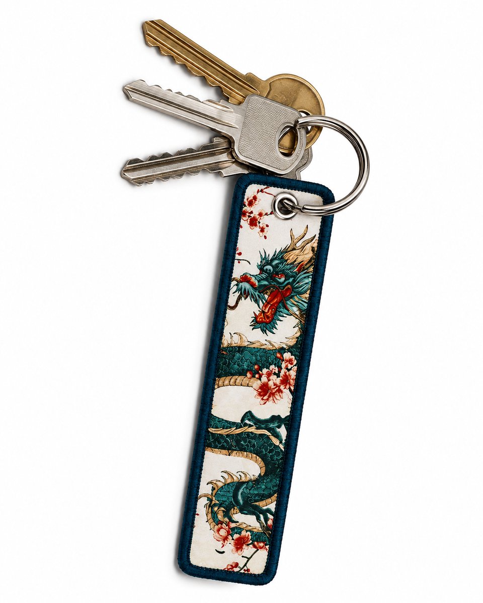 Sleutelhanger - geluksbrenger - Japan - Draak - 1 stuks