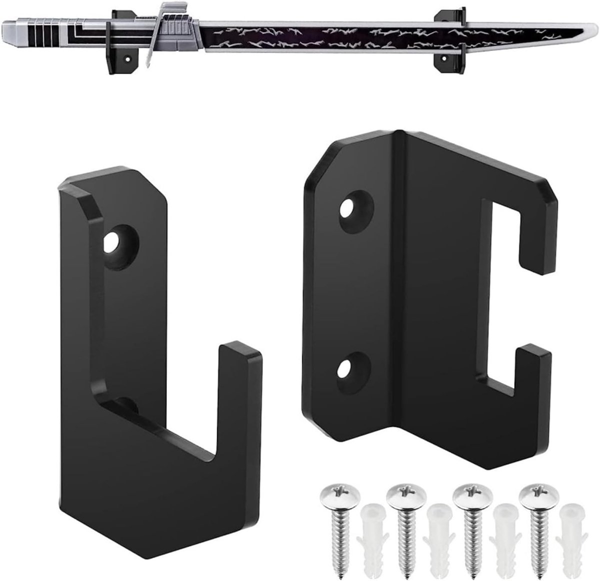 Acryl Zwaardhouder voor Muurmontage - Horizontale Zwaarddisplay voor Samurai, Tanto en Rapier met Uitbreidingspijpen