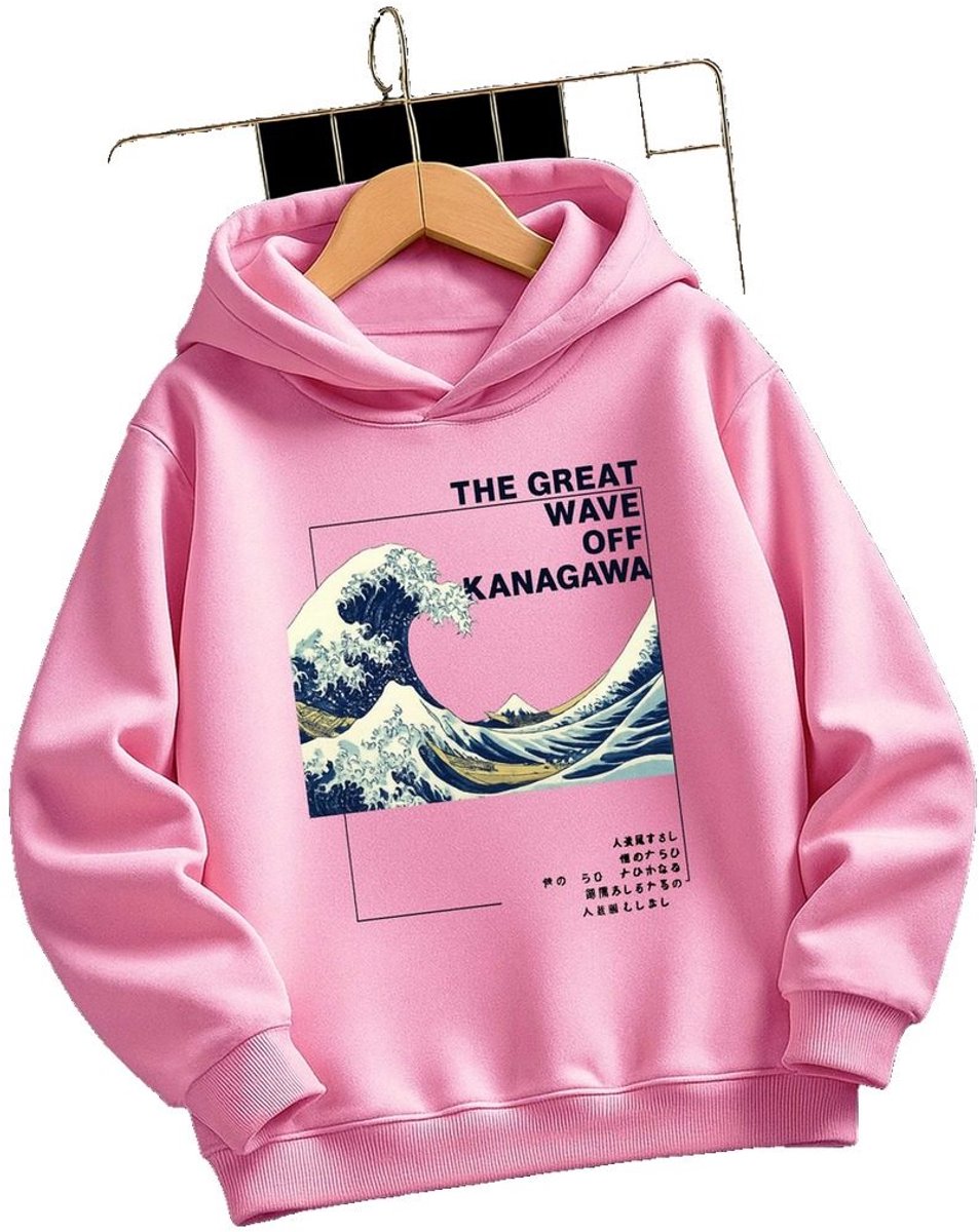 Currero Hoodie Jongens Warme Hoodie Met Capuchon Comfortabele Sweater Casual Trui Pullover Jongenstrui 13-14 Jaar Roze