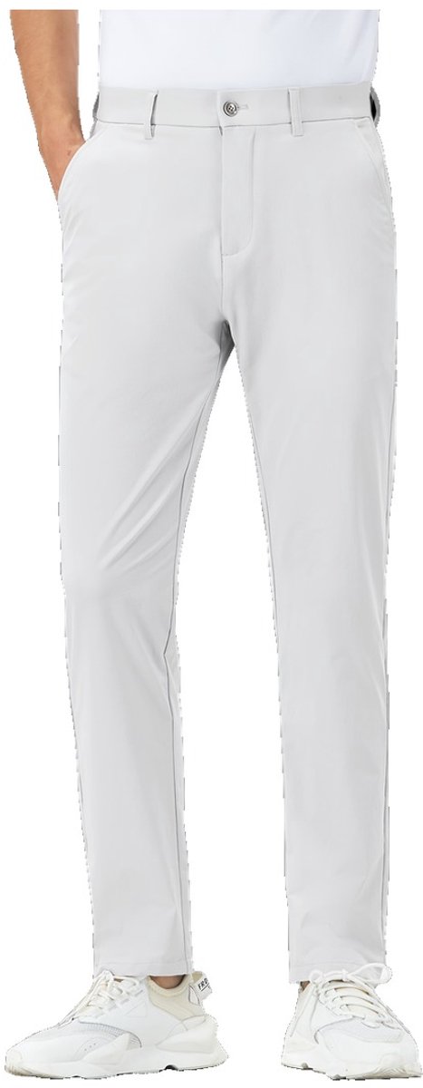 Currero Comfortabel Golfbroek Heren Golfkleding Nette Pantalon Mannen Broek Outfit Chino L Wit