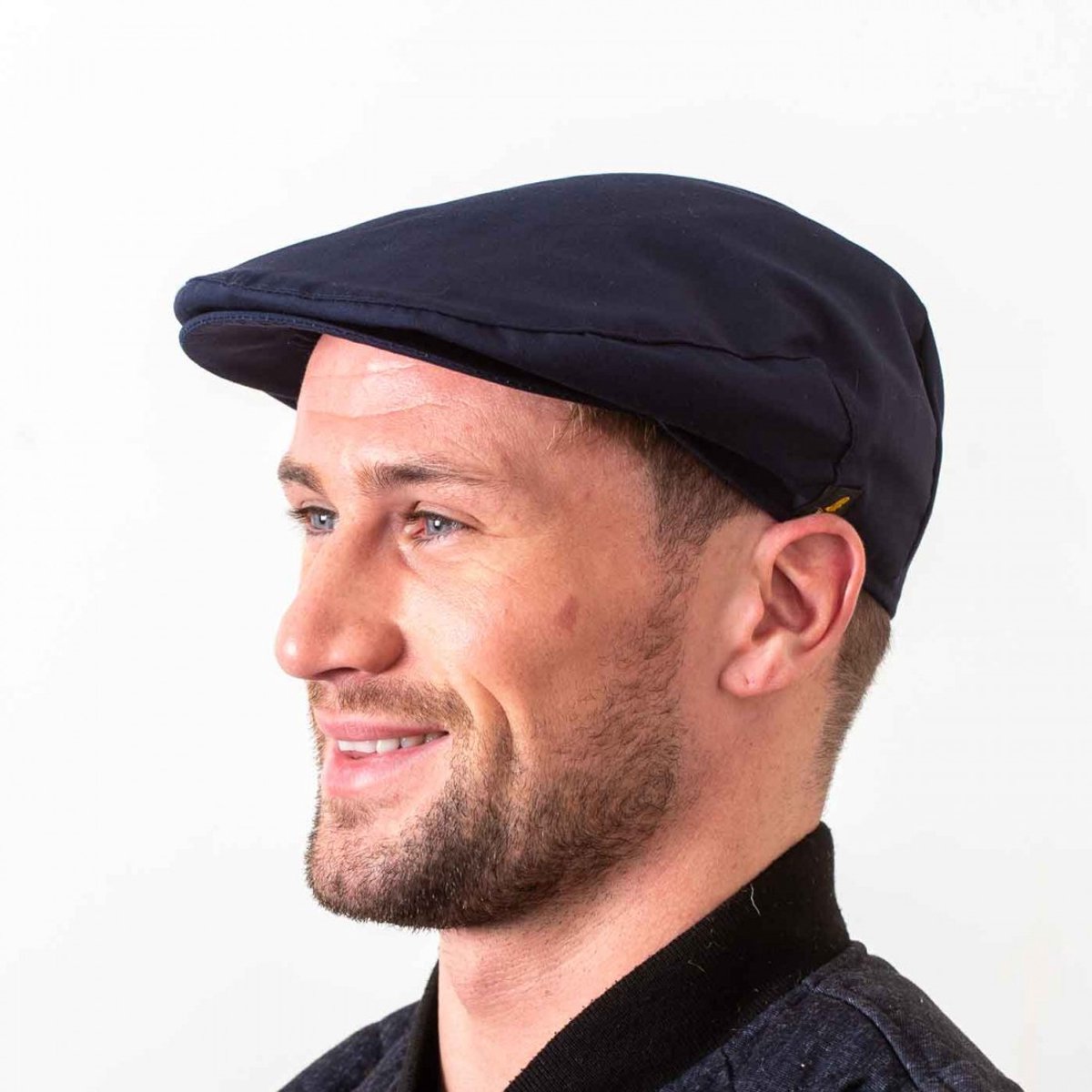 Hatman of Ireland Poplin Flat Cap Navy – Katoen – Lichtgewicht Zomerpet – Marineblauw maat Xtr Large (61/62cm)