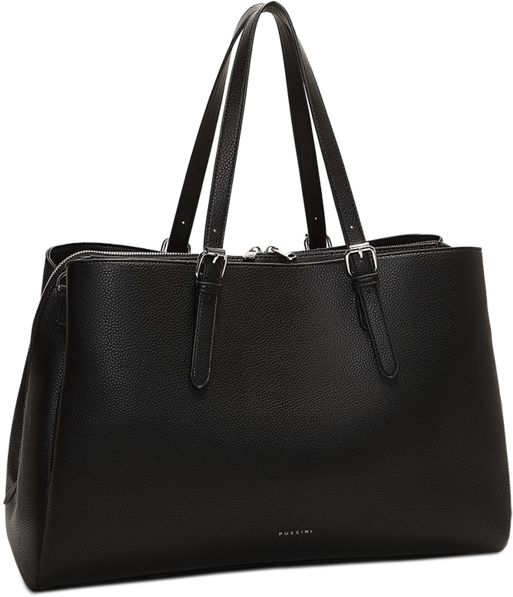 Puccini Anna Dames laptoptas - 17 inch - Werktas A4 - Kunstleer - Zwart