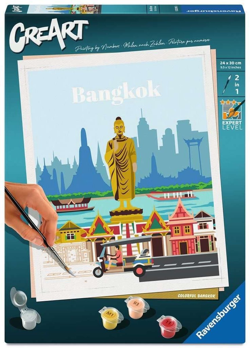Elzusha - Schilderen op Nummer Set Kleurrijk Bangkok