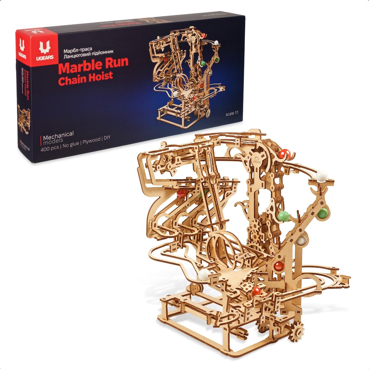 Elzusha - 3D Houten Puzzel - Marmerbaan Modelkit - DIY Speelset voor Volwassenen