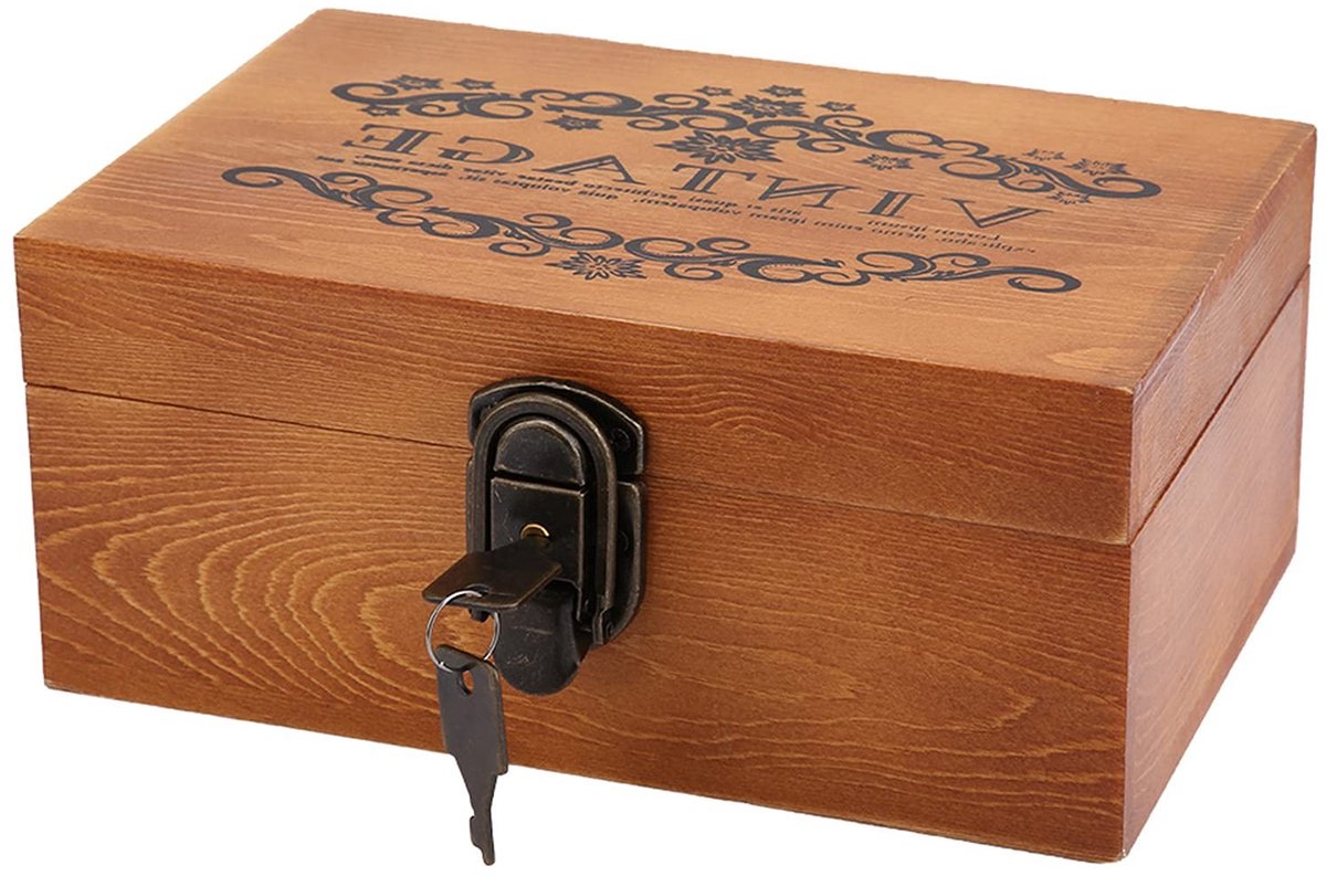 Elzusha - Decoratieve Houten Opbergdoos met Sleutel en Slot