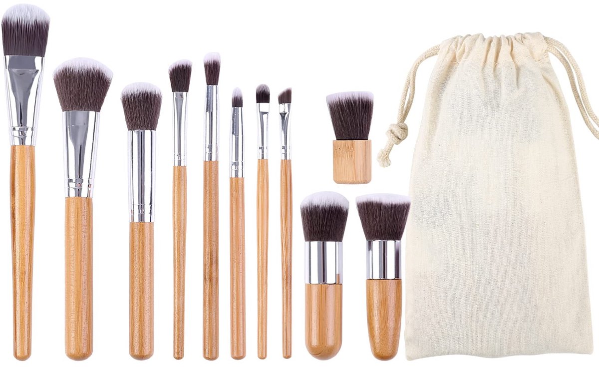 Elzusha - Makeup Kwasten Set voor Foundation en Oogschaduw (11 Stuks)