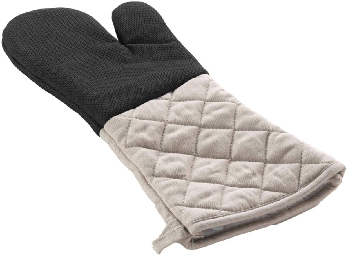 Elzusha - Ovenwant - Neopreen Katoen Zwart-Beige - Warmtebestendig