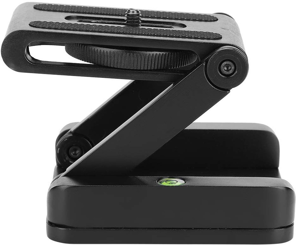 Elzusha - Zwarte Z Flex Tilt Opvouwbare Snelontgrendelingsplaat voor Statiefcamera