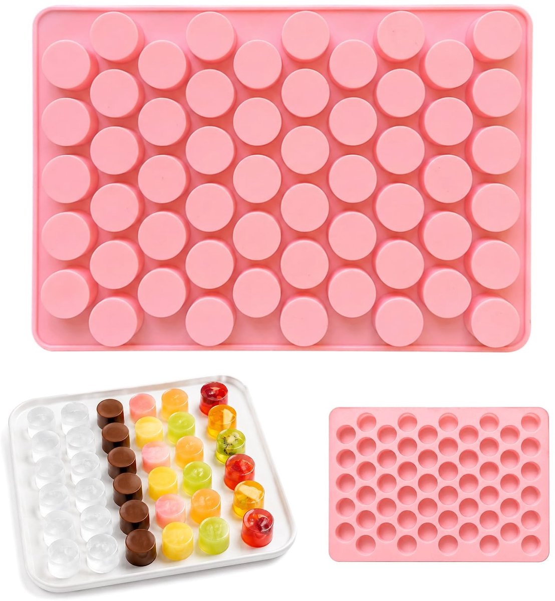 Elzusha - Halfronde Siliconen Chocoladevorm met 55 Gaten