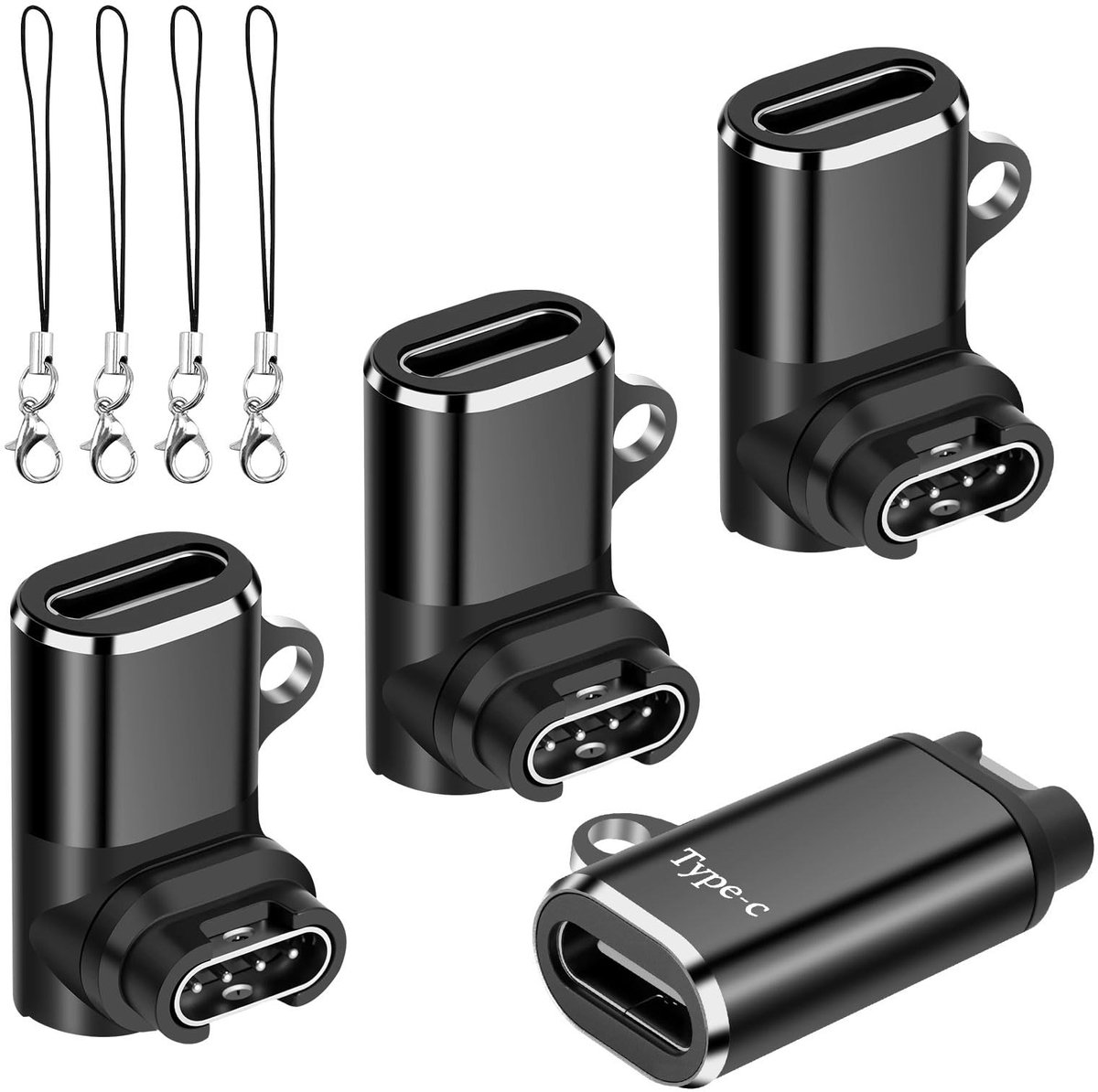 Elzusha - USB-C Oplader voor Garmin Horloges, 4 Stuks