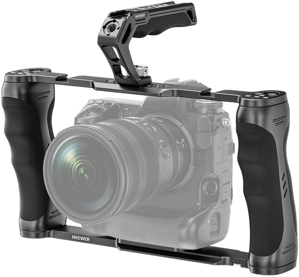 Elzusha - Universele Camera Cage met Top Handle en Stabilizer