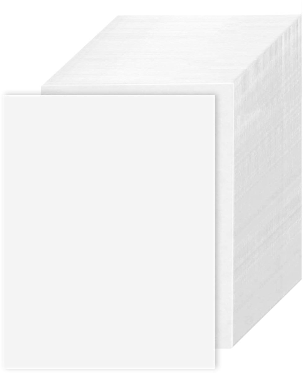 Elzusha - Set van 100 Witte Postkaarten A6, Blank Kraft Papier