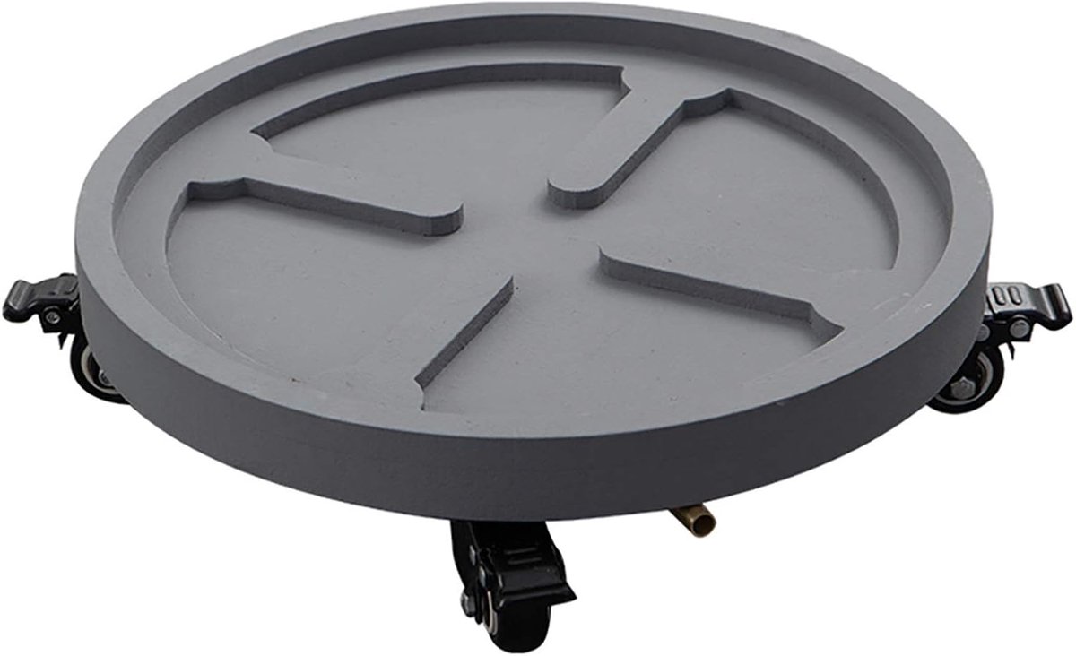 Plantenpallet Caddy - Bloempot Mover - Planten Verplaatsen - 360 Graden Wielen - 22cm Diameter - Grijs