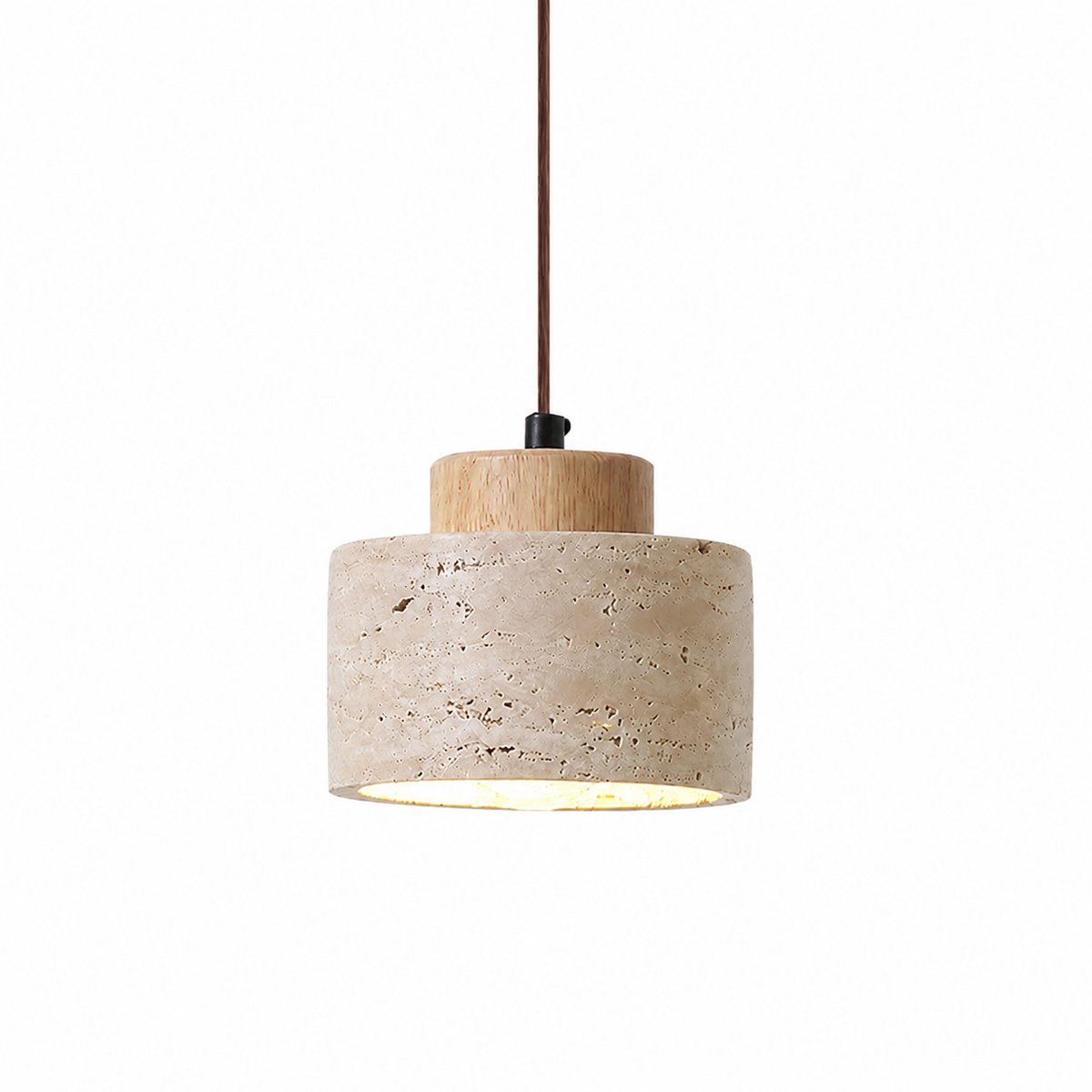 SmartLiving.Store - Hanglamp - Japandi - Hanglampen Eetkamer - Woonkamer - Slaapkamer - Beige - Natuurlijk Grotsteen - Hout
