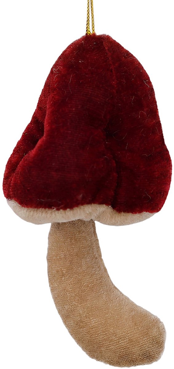 Clayre & Eef Decoratie Paddenstoel Rood Textiel